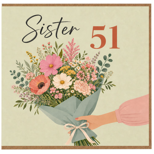 Sister 51st Birthday Card