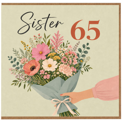 Sister 65th Birthday Card