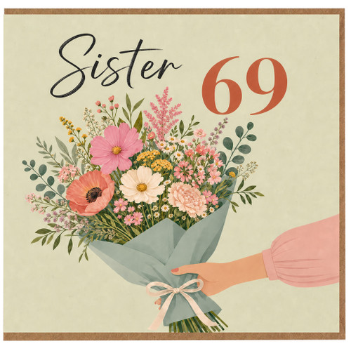 Sister 69th Birthday Card