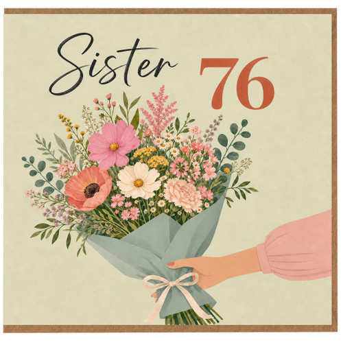 Sister 76th Birthday Card