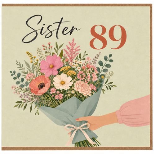 Sister 89th Birthday Card