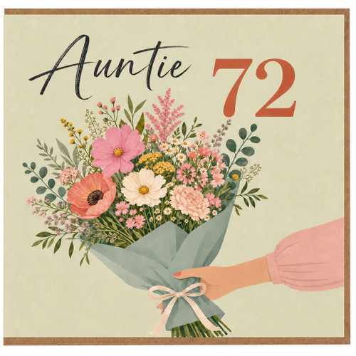 Auntie 72nd Birthday Card