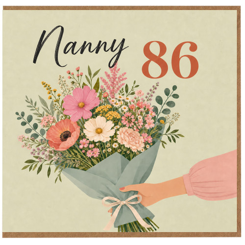Nanny 86th Birthday Card
