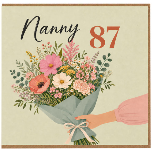 Nanny 87th Birthday Card