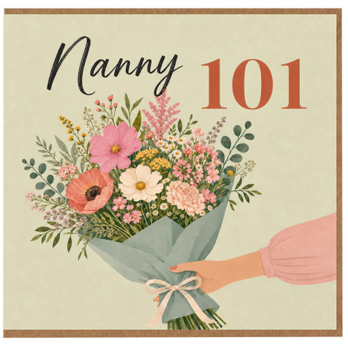 Nanny 101st Birthday Card