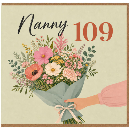Nanny 109th Birthday Card