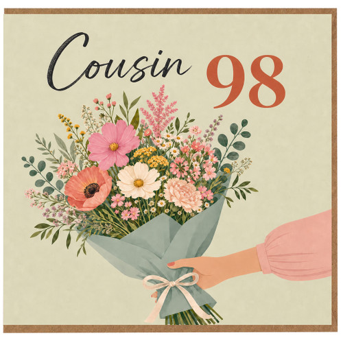 Cousin 98th Birthday Card