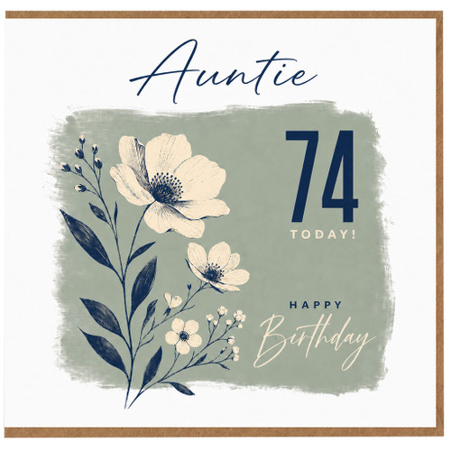 Auntie 74th Birthday Card