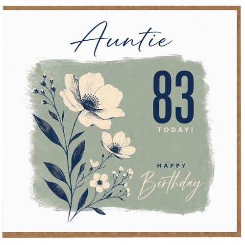 Auntie 83rd Birthday Card