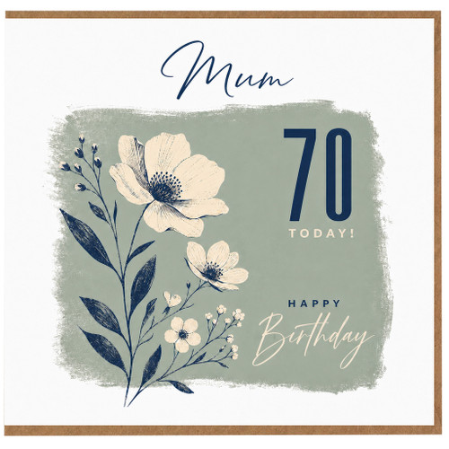 Mum 70th Birthday Card, Happy 70 Today Card for Mum