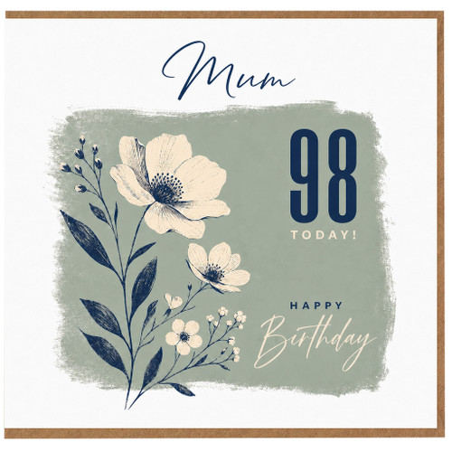 98th Birthday Card for Mum - Happy Birthday Card