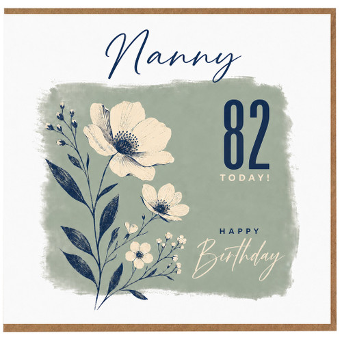 Nanny 82nd Birthday Card