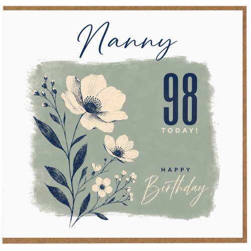 Nanny 98th Birthday Card
