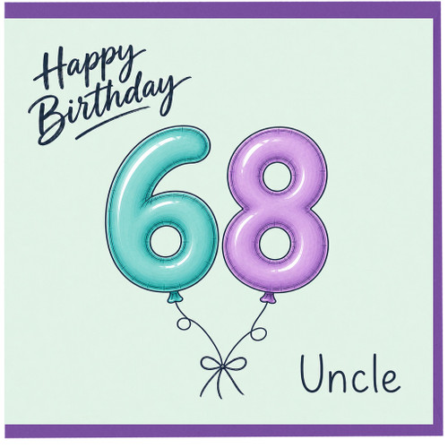 Uncle 68th Birthday Card