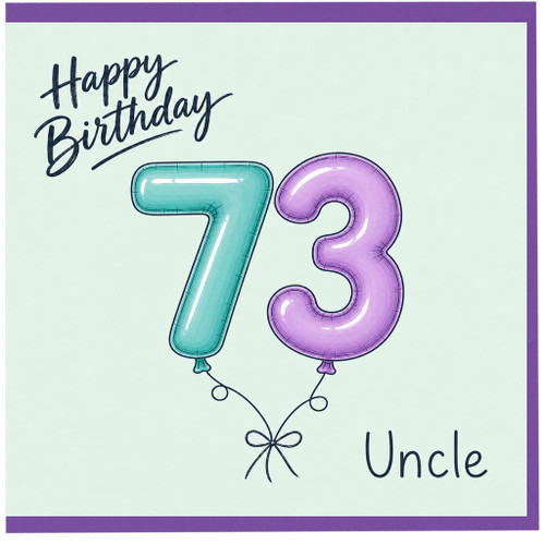 Uncle 73rd Birthday Card