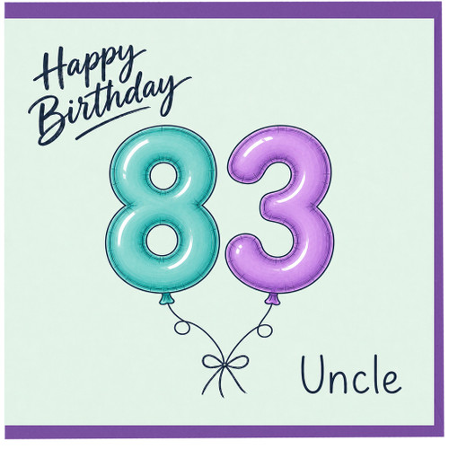 83rd Birthday Card for Uncle