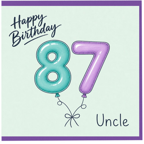 Uncle 87th Birthday Card
