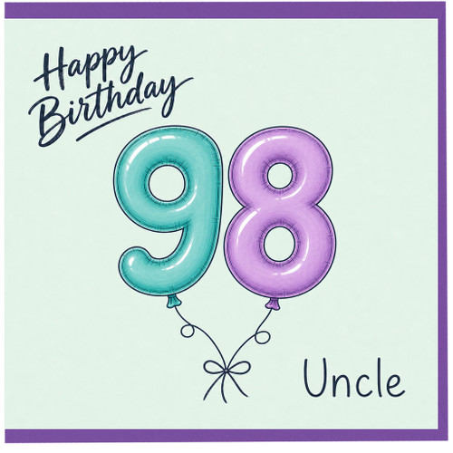 Uncle 98th Birthday Card