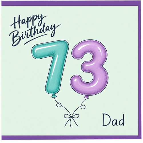 Dad 73rd Birthday Card
