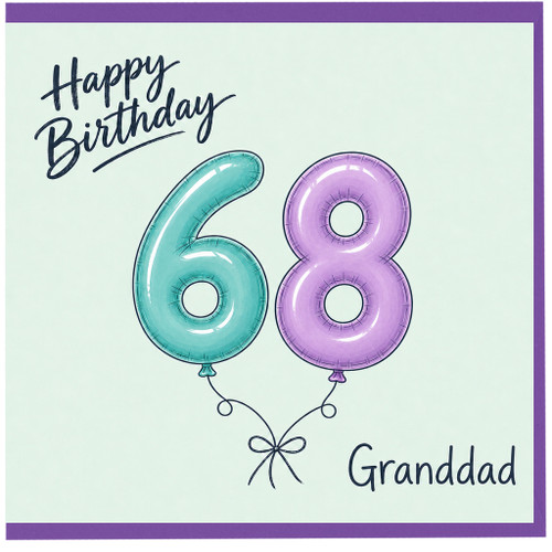 Granddad 68th Birthday Card, for Grandad