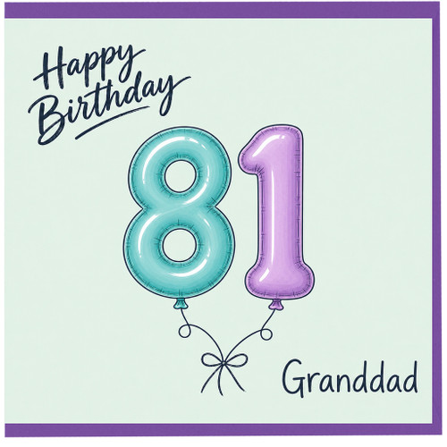 Granddad 81st Birthday Card
