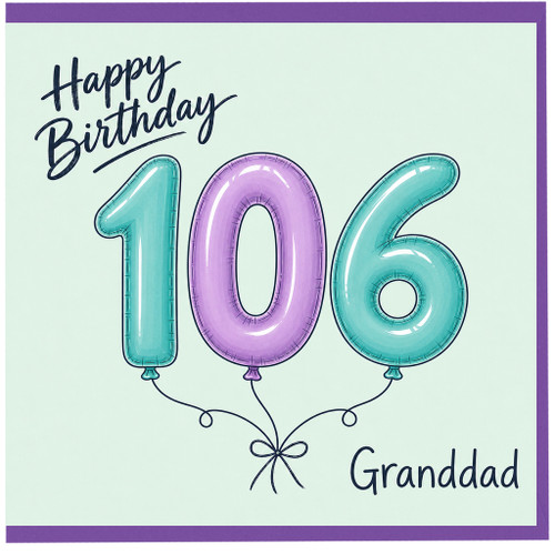 Granddad 106th Birthday Card