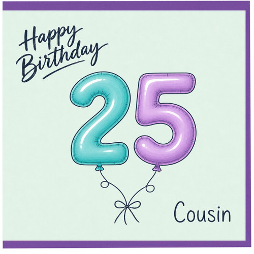 Cousin 25th Birthday Card