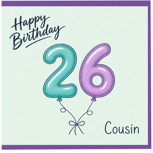 Cousin 26th Birthday Card