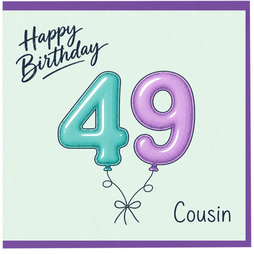 Cousin 49th Birthday Card