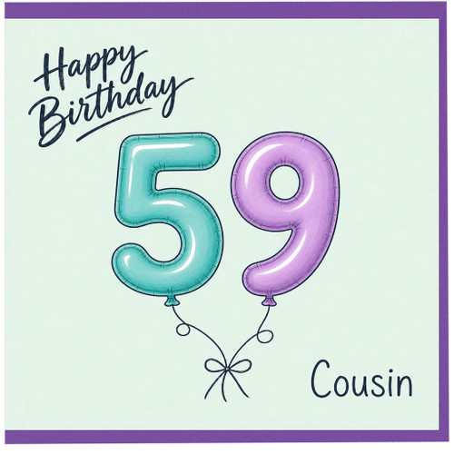 Cousin 59th Birthday Card