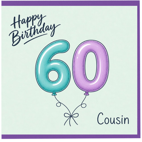 Cousin 60th Birthday Card