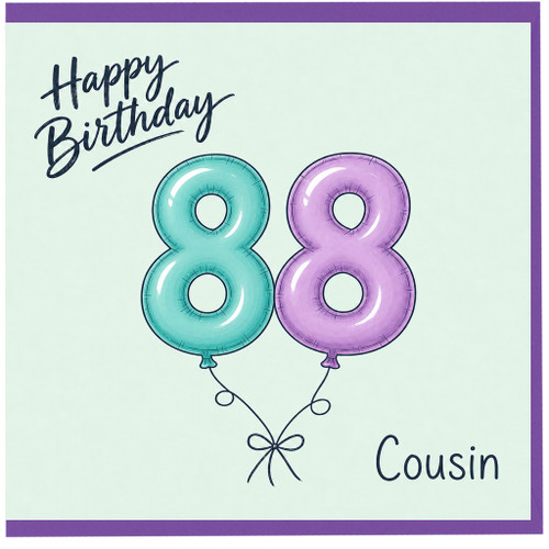 Cousin 88th Birthday Card