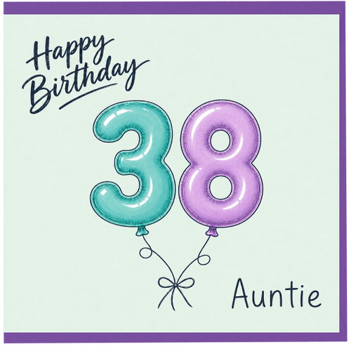 Auntie 38th Birthday Card