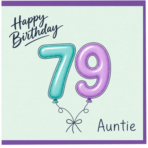 Auntie 79th Birthday Card