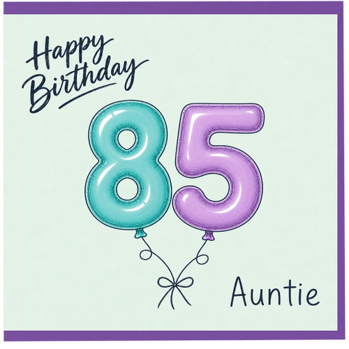 Auntie 85th Birthday Card