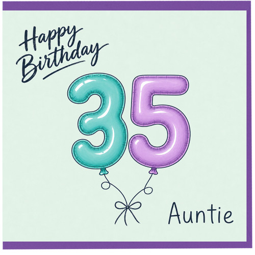 Auntie 95th Birthday Card, Happy Birthday Balloon Design