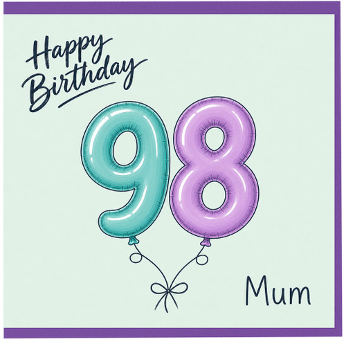 Mum 98th Birthday Card