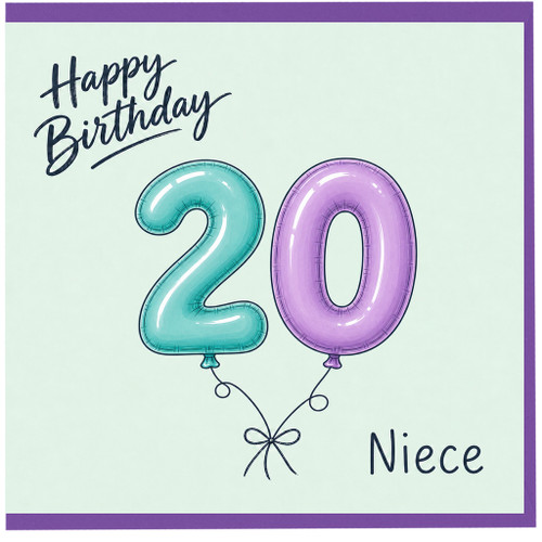 Niece 20th Birthday Card