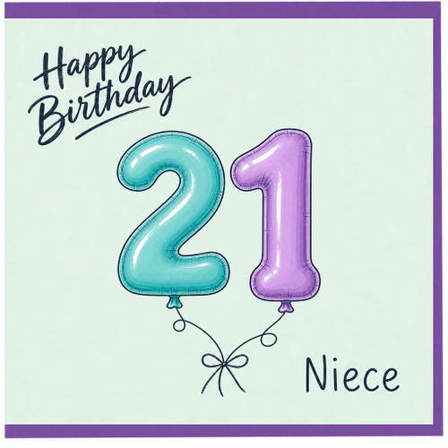 Niece 21st Birthday Card