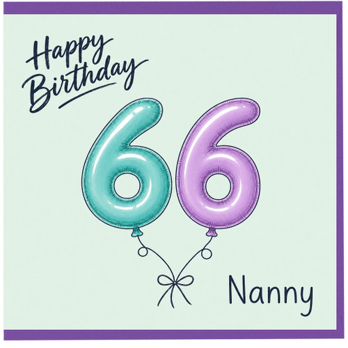 Nanny 96th Birthday Card