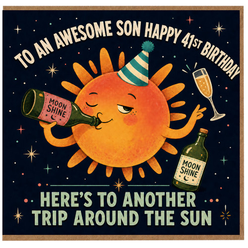 Son 41st Birthday Card, To an Awesome Son Happy 41st Birthday Card
