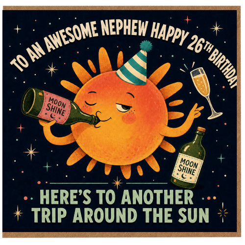 26th Birthday Card for Nephew, Awesome Nephew Birthday Card