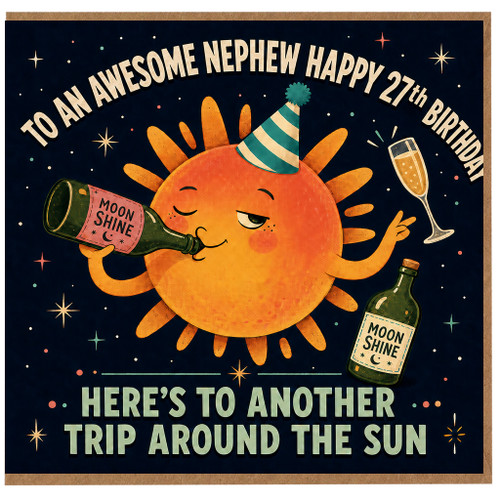Nephew 27th Birthday Card, To An Awesome Nephew Happy 27th Birthday