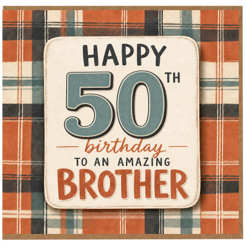 Brother 50th Birthday Card