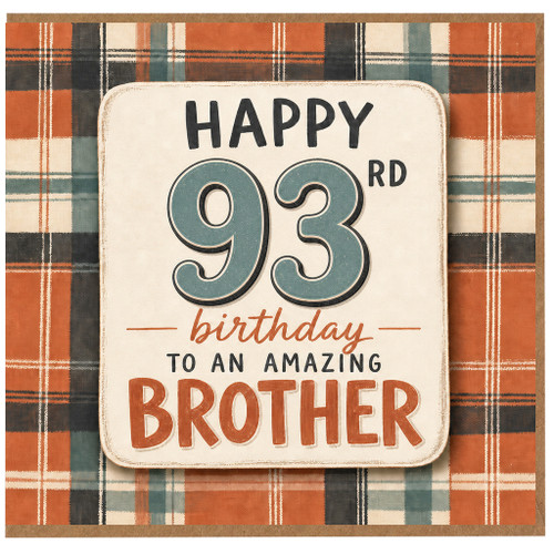 93rd Birthday Card for Brother