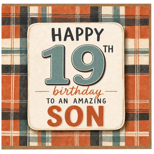 19th Birthday Card for Son, Happy 19th Birthday to an Amazing Son Card
