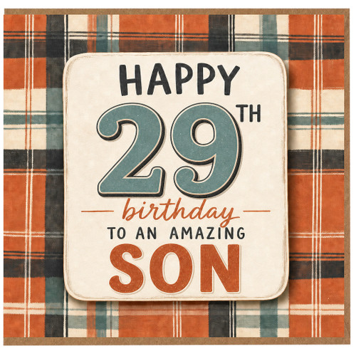 29th Birthday Card for Son, Happy Birthday to an Amazing Son