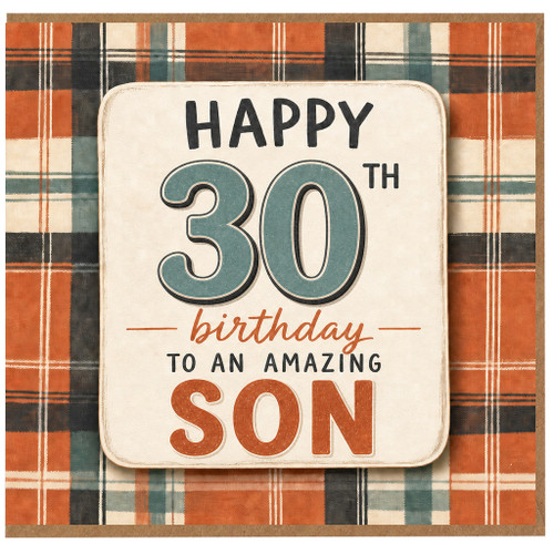 30th Birthday Card for Son, Happy 30th Birthday to an Amazing Son