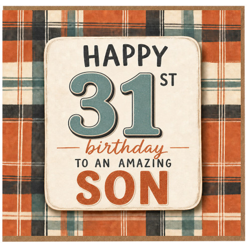 31st Birthday Card for Son, Happy 31st Birthday to an Amazing Son
