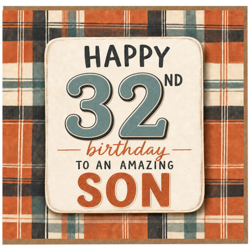 32nd Birthday Card for Son